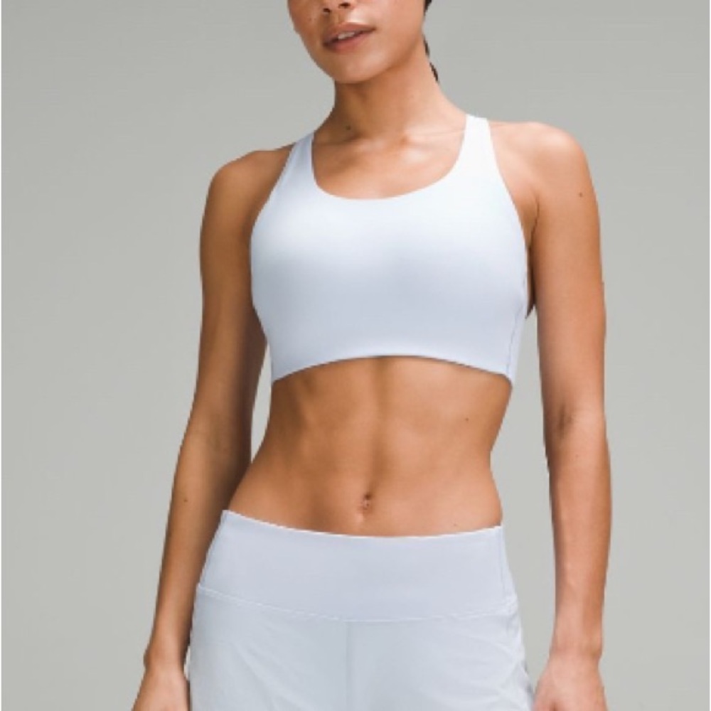 Windmill Blue Lululemon Racerback Sports Bra with Breathable Fabric